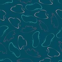 seamless pattern of contour turquoise and pink splashes vector
