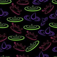 seamless pattern of contour splashes in popular neon colors vector