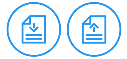 inmatning och produktion data ikon spara data ikon png