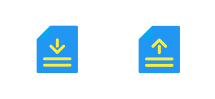 inmatning och produktion data ikon spara data ikon png