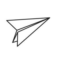 icono de avion de papel png