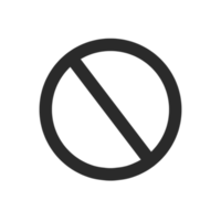 vietato icona nel trasparente sfondo png