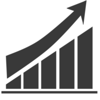 Business sales graph icon png