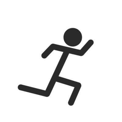 HD Red Stickman Silhouette Running PNG