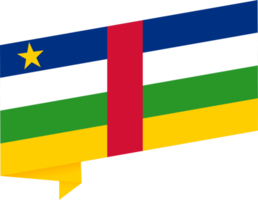 Central African Republic flag wave isolated on png or transparent background