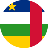 central africano república bandeira botão em branco fundo png