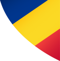 Chad flag wave isolated on png or transparent background