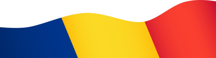 Chad flag wave isolated on png or transparent background