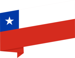 Chili drapeau vague isolé sur png ou transparent Contexte