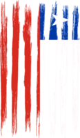 Chile flag with brush paint textured isolated  on png or transparent background