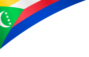 komorerna flagga Vinka isolerat på png eller transparent bakgrund