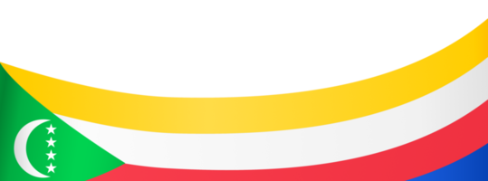 Komoren Flagge Welle isoliert auf png oder transparent Hintergrund