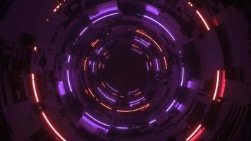 Colorful Futuristic Glowing Tunnel Loop Background video