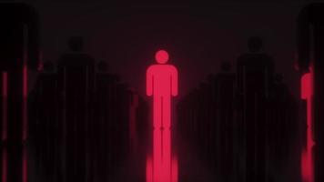 rouge affaires Masculin icône néon embrasé Contexte video
