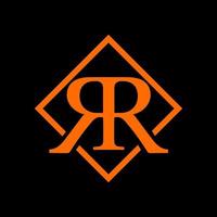 r, r letras resumen logo monograma vector