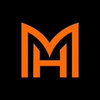 mh, mmm, metro, h letras resumen logo monograma vector