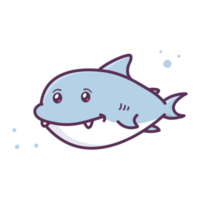 cute shark in the sea png