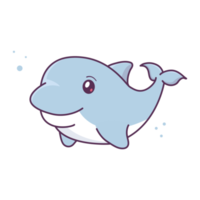 mignonne dauphin est souriant png