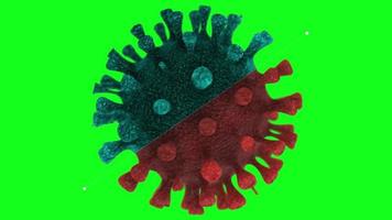 3d couronne virus vert écran vidéo video