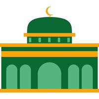 Illustration vector graphic design Modern Flat Elegant Islamic Mosque Building, Suitable for Diagrams, Map, Infographics, Illustration, And Other Graphic Related Assets