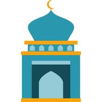 ilustración vector gráfico diseño moderno plano elegante islámico mezquita edificio, adecuado para diagramas, mapa, infografía, ilustración, y otro gráfico relacionado bienes
