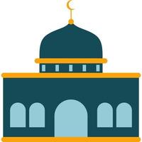 Illustration vector graphic design Modern Flat Elegant Islamic Mosque Building, Suitable for Diagrams, Map, Infographics, Illustration, And Other Graphic Related Assets