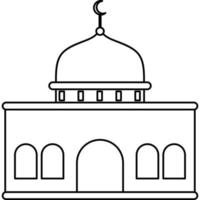 Illustration vector graphic design hand drawing style of muslim mosque