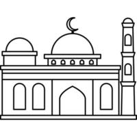 Illustration vector graphic design hand drawing style of muslim mosque