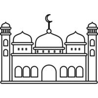 Illustration vector graphic design hand drawing style of muslim mosque