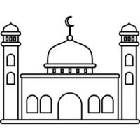 Illustration vector graphic design hand drawing style of muslim mosque