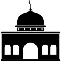 ilustración vector gráfico diseño silueta de musulmán mezquita