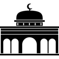 Illustration vector graphic design silhouette of muslim mosque