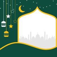 Eid greeting card, ramadan graphic design vector illustration background Modern Flat Elegant Islamic, perfect for any post template or banner need and other Graphic Related Assets