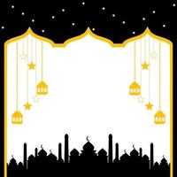 Eid greeting card, ramadan graphic design vector illustration background Modern Flat Elegant Islamic, perfect for any post template or banner need and other Graphic Related Assets