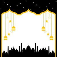 Eid greeting card, ramadan graphic design vector illustration background Modern Flat Elegant Islamic, perfect for any post template or banner need and other Graphic Related Assets