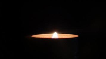 Candle flame burning close up video