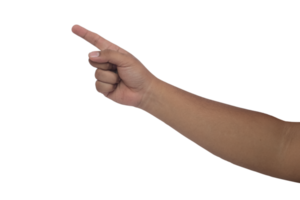 hand gesture of an asian man using the number one symbol, the concept of pointing or commanding png