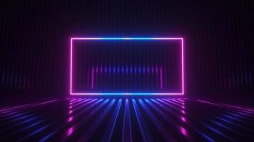 Neon Frame on a Reflective Strings video