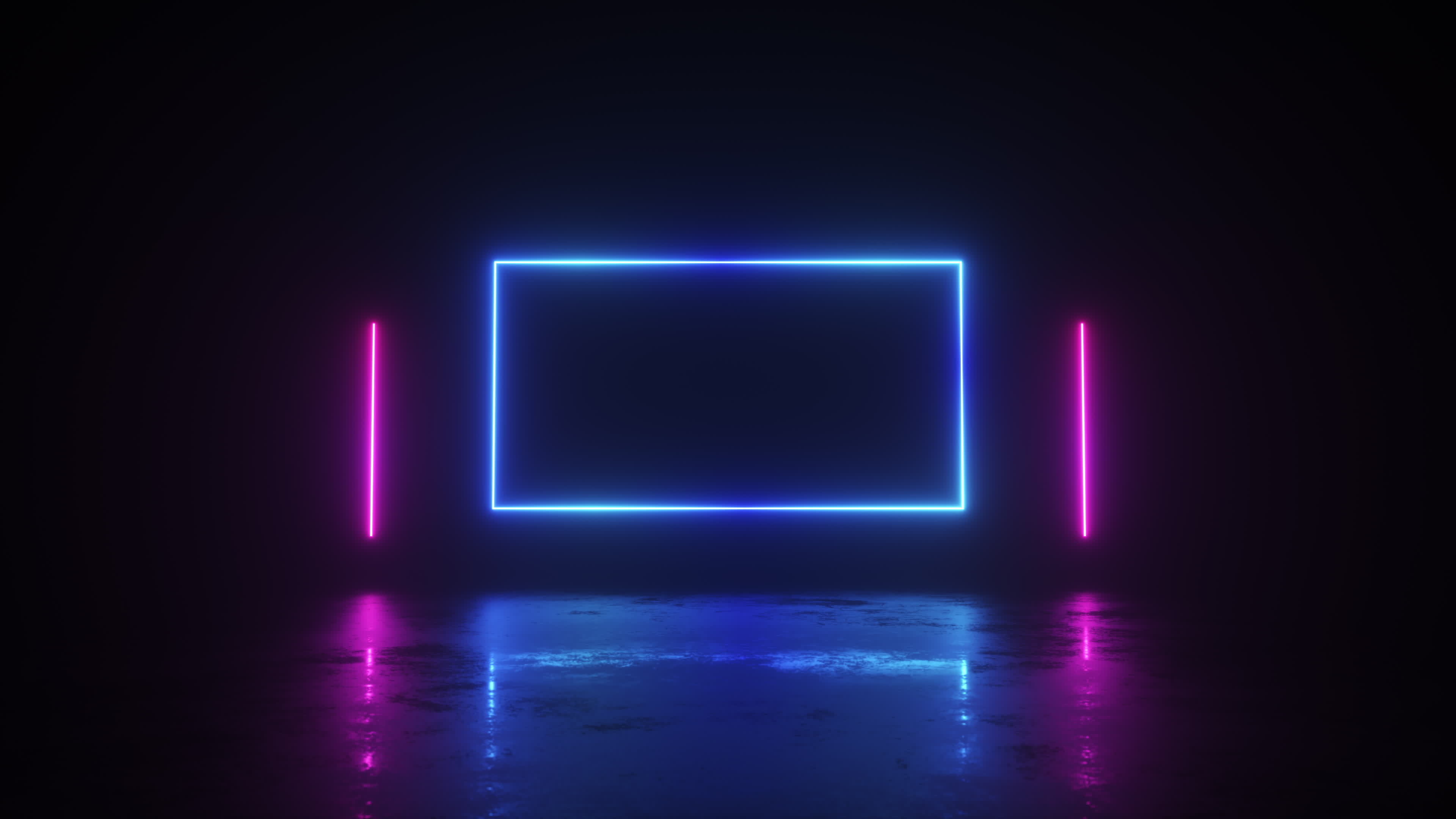 Rectangular Neon Flickering Frame Backdrop 20389810 Stock Video at Vecteezy