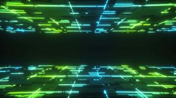 Green Neon Glowing SciFi Borders Moving video