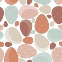 Abstract geometric seamless pattern with Easter eggs in pastel light colors isolated on white background.Easter eggs pattern vector illustration.Cover templates for spring holiday Vector design