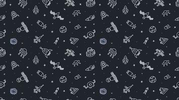 Seamless Pattern UFO Or Other Celestial Objects Background vector