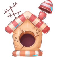 Cartoon Character Wooden Doghouse png