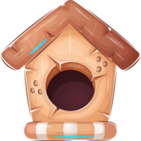 Cartoon Character Wooden Doghouse png