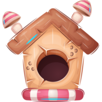 Cartoon Character Wooden Doghouse png
