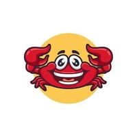 cute cartoon crab chef vector