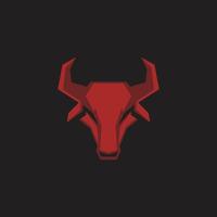 simple bull logo vector