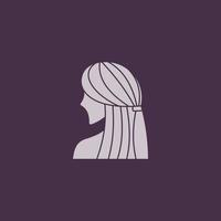 simple beauty woman logo vector