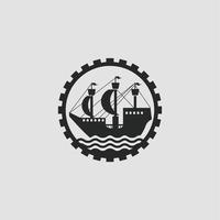 ship simple logo vector