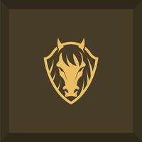 sencillo caballo logo vector